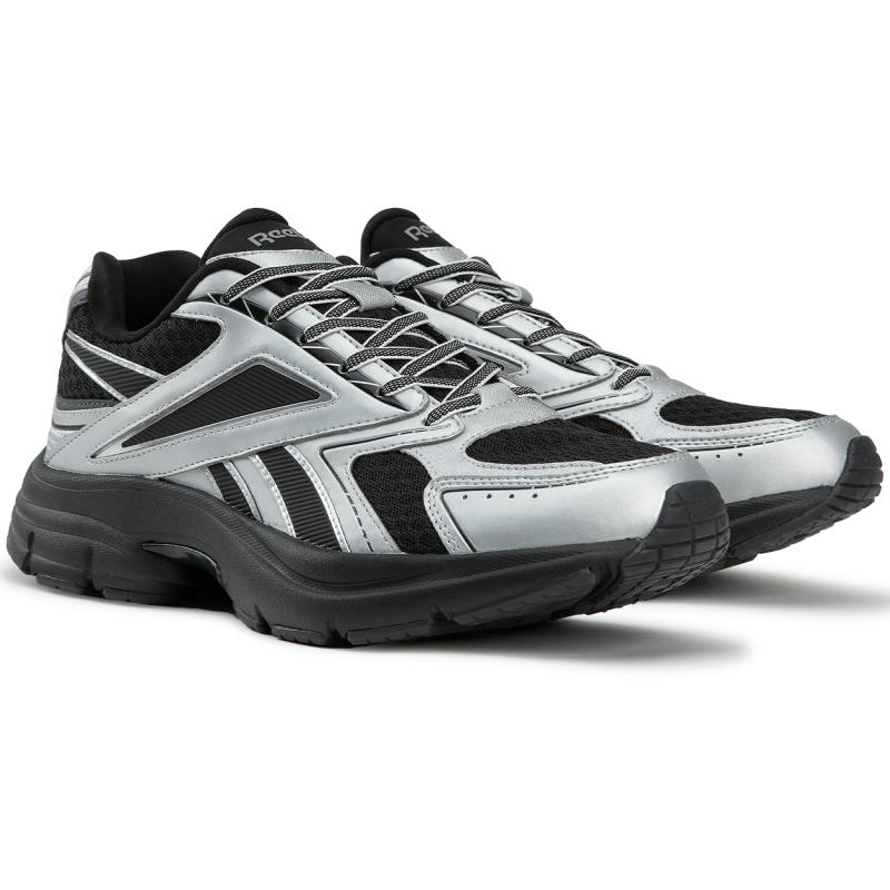 Reebok Low Top Running Shoes Unisex Black Silver Sneakers 24FRC915U1GG8