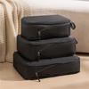 3Pcs/Set Travel Compressible Packing Cubes Multifunction Travel Storage Bag Waterproof Suitcase Nylon Portable Luggage Organizer