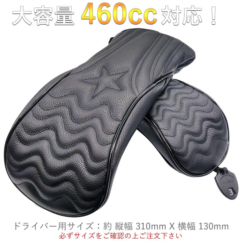 Premium PU Leather Golf Headcover for Fairway and Single Wave with Conversion Tack Pattern for Utility Drivers, Woods, Woods, Utilities, UTs,