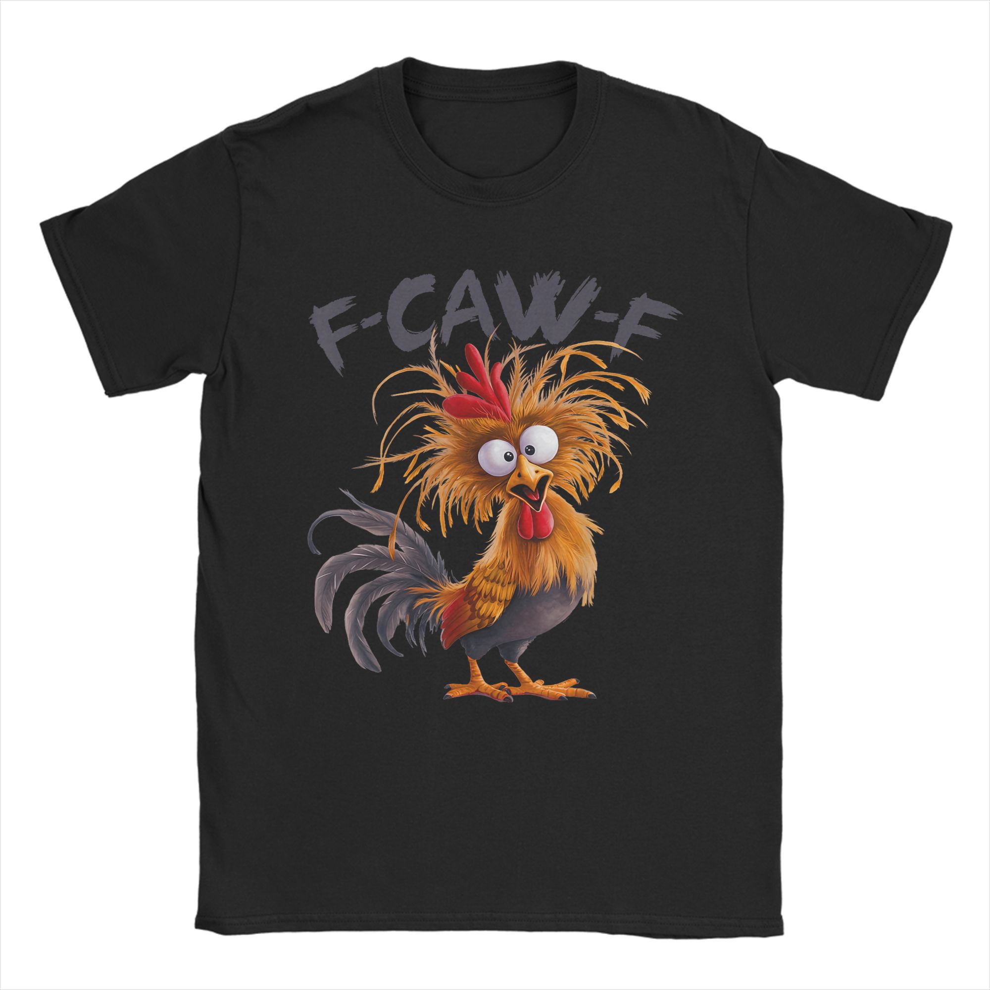 FCawF Funny Cartoon Rooster T-shirt S