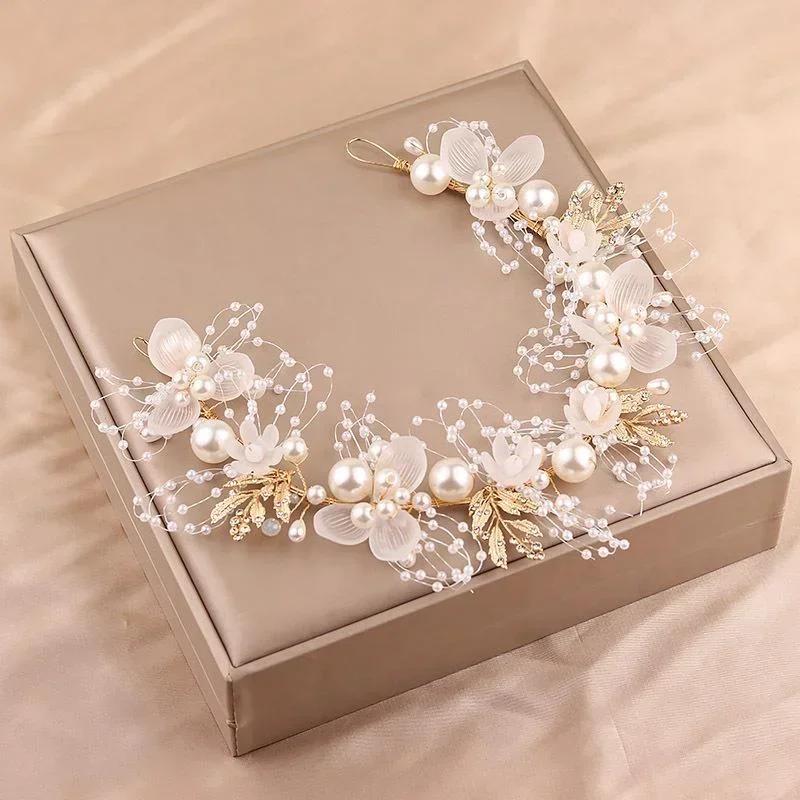 Akcesoria Damskie Elegancki Perłowy Wieniec Nakrycie Głowy Wykwintne Druhny Suknie Ślubne Fotografia Nakrycie Głowy Akcesoria Prezenty