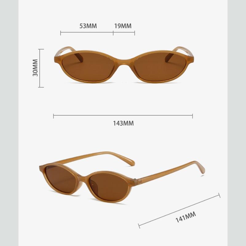 Neue Vintage Oval Sonnenbrille Frauen Männer Luxus Marke Y2K Kleine Rechteck Sonnenbrille Weibliche Kleine Ellipse Brillen