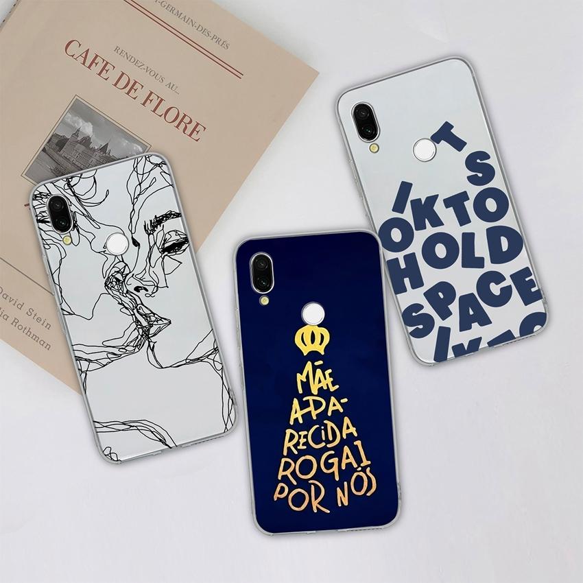 Für Xiaomi Redmi 7 7A 8 9C 9T 10A Mode Buchstaben Handytaschen Ultradünne Transparente TPU Staubdichte Schutz Weiche Rückseite Für Xiaomi Handyhülle