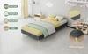 Modern Minimalist Bed Frame, 90x200 cm, Grey, Dutch Velvet Fabric, Low-Profile Base, Bedroom Furniture. Excludes Gas Lift, Headboard, and Mattress.