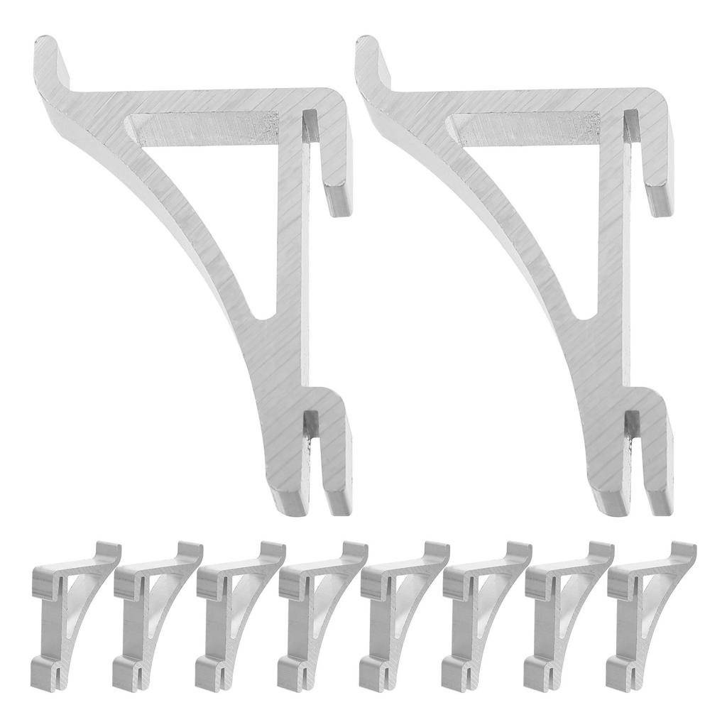10 Stück Glatter Rand Aluminium Gefrierschrank Regal Clip Haken Schwerlast Kühlschrank Stützklammer für Kühlbox Vitrinenregal