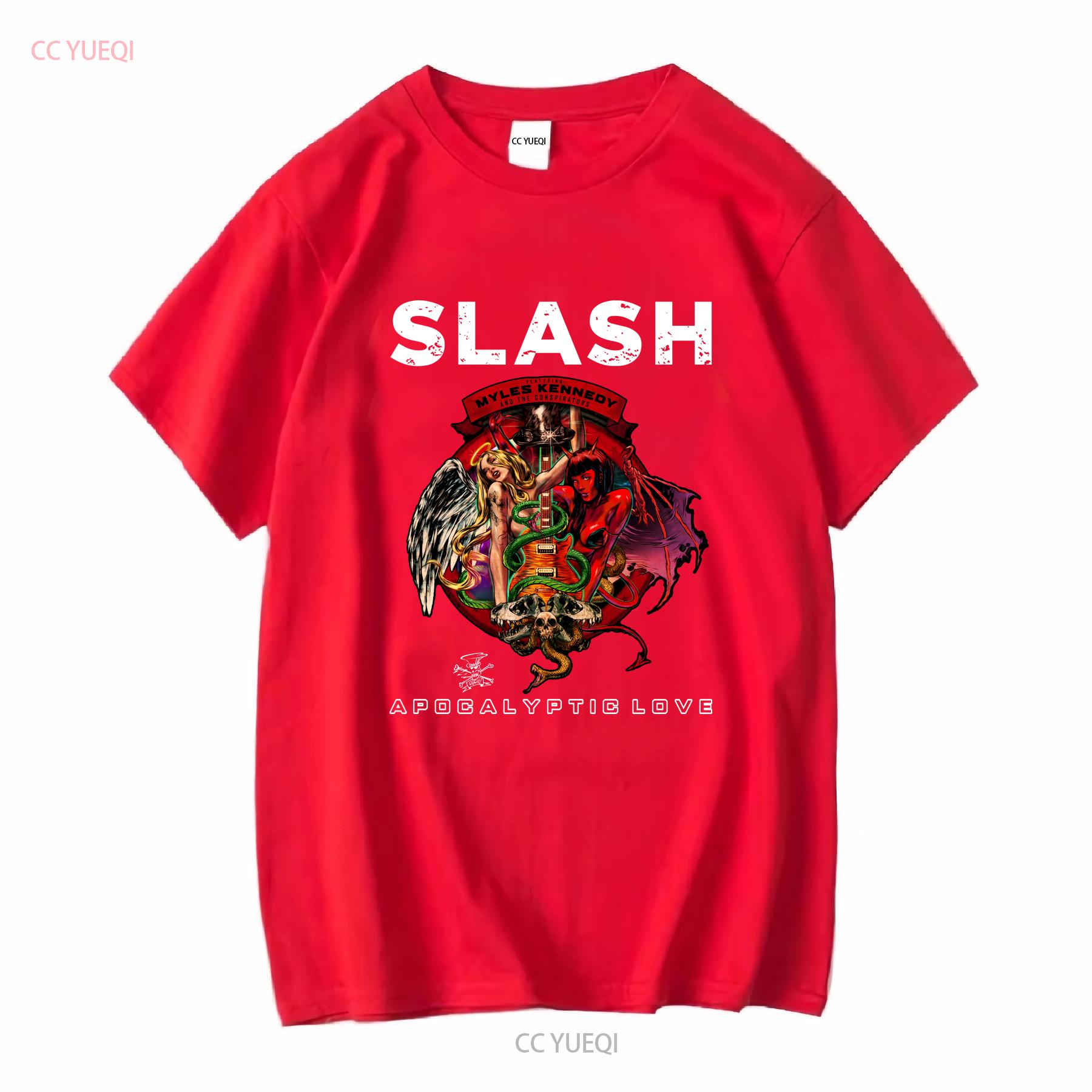Slash Apocalyptic Love Album Mens T Shirt Myles Kennedy Conspirators Angel vintage Washed graphic fashion Stretched S