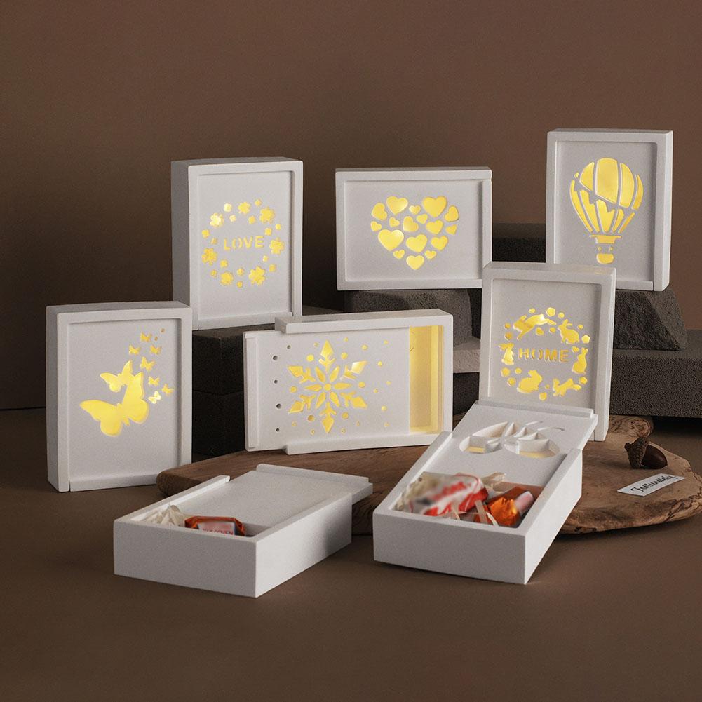 Silikonowa Forma Pudełka do Przechowywania Wydrążona Forma Etui do Przechowywania DIY Forma na Pudełko Forma Cementowa Nieprzywierająca Prostokątna Forma Odlewnicza do Rękodzieła Artystycznego