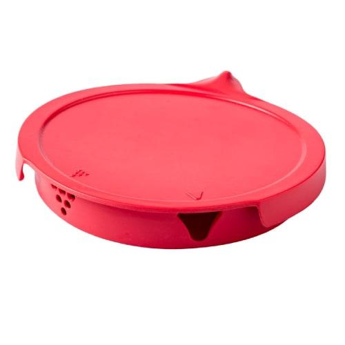 Synergy Trading Pyrex Measuring Cup with Lid and Handle, Heat-Resistant, 1.0L, Red