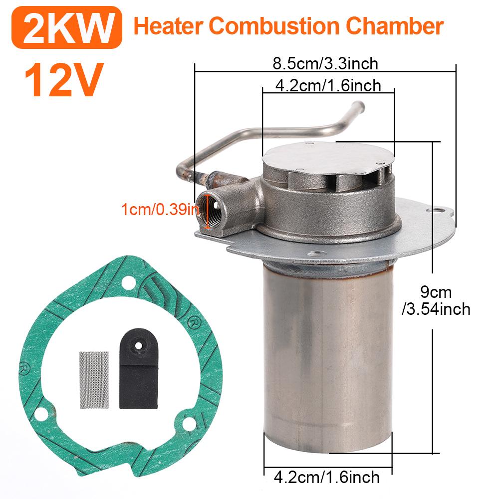 

2KW 12V Parking Heater Flat-Head Combustion Chamber Burner With Gasket For Car Truck Van Camping Vehicle Heater Accessories