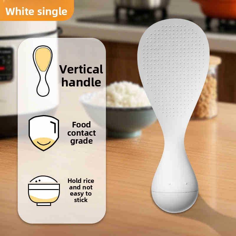 

Ложка для риса с антипригарным покрытием, стоячая, термостойкая, кухонный совок для взрослых 1pcs белый
