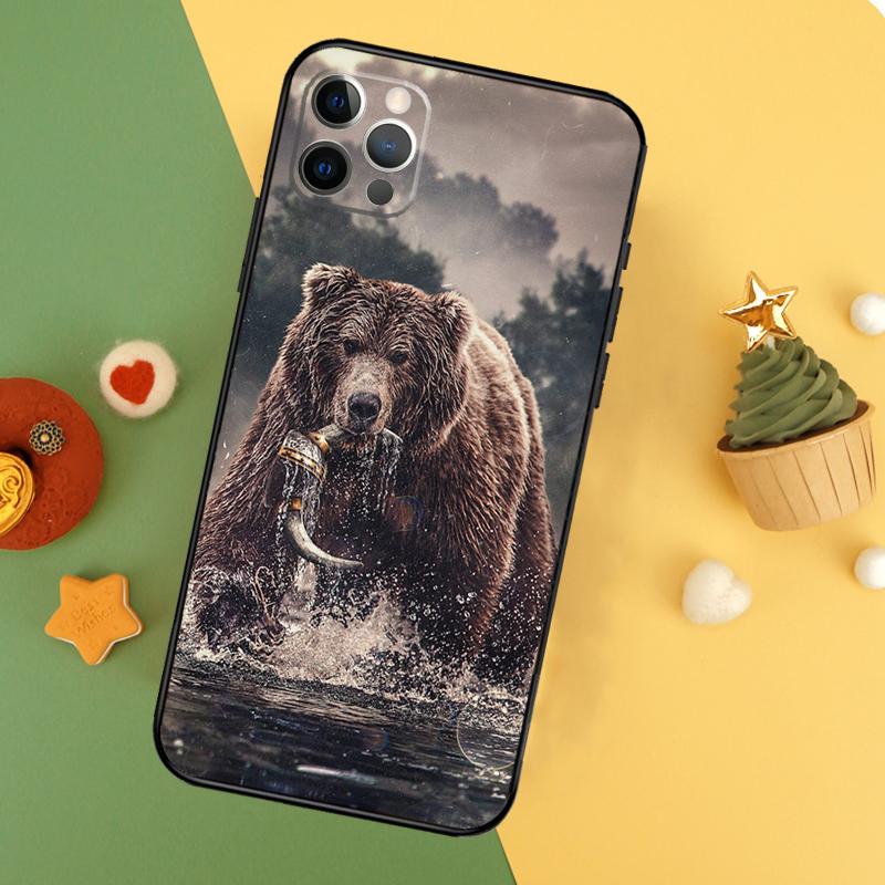 Grizzly Bear Phone Case For iPhone 17 17Air 16 15 14 13 11 12 Pro Max 12 13 Mini 16E Shockproof Cover