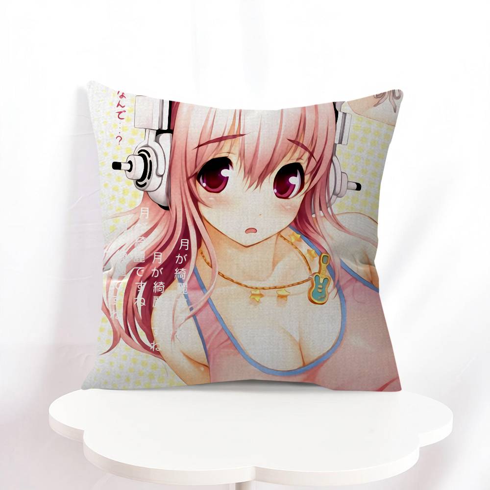 S-Super S-Sonico Pillow Gift Home Office Decoration Pillow Bedroom Sofa Car Cushion CoverPillow Case