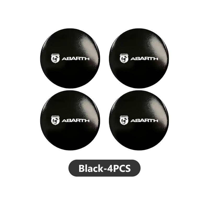 Car Emblem Wheel Hub Center Cap Stickers Tire Center Cover Badge Decal Accessories For Abarth FIAT FR 500 Punto Ducato Palio
