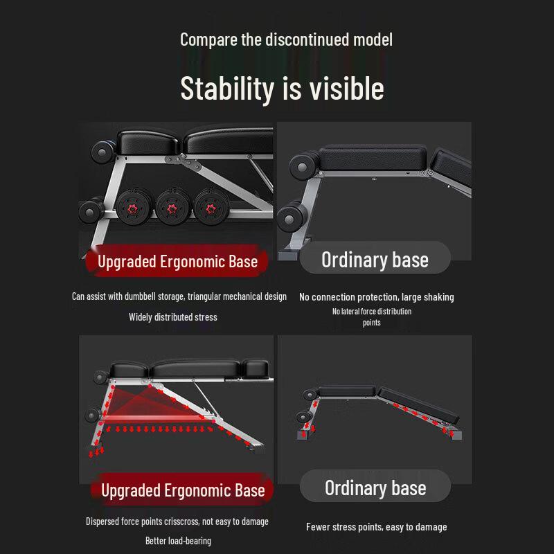 Jianjunshuo Multi-functional Folding Dumbbell Bench