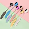 2Pcs Creative Fork Spoon Dinnerware Set 304 Stainless Steel Cutlery Cake Fruit Fork Coffee Ice Cream Stirring Spoon Kitchen Tool
