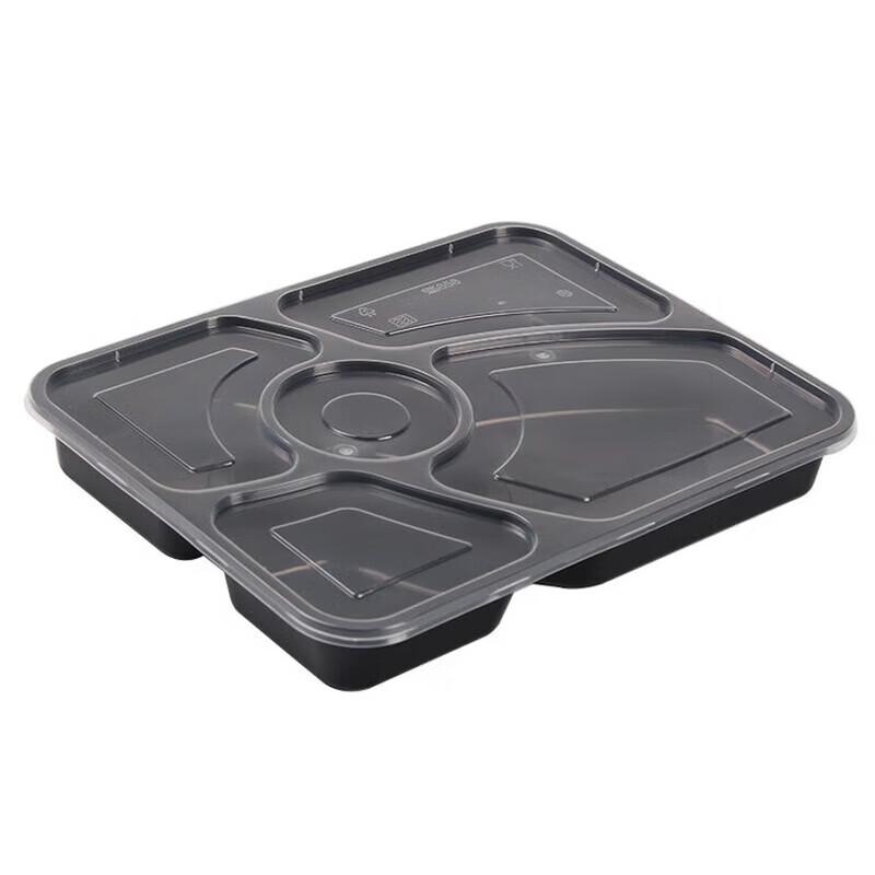 ZLIII 5-Compartment Disposable Meal Prep Containers with Lids