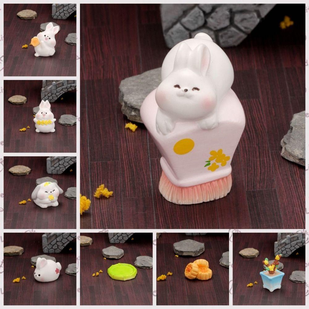

Китайский стиль Лунный кролик украшение мультфильм кролик микро пейзаж горшечные растения