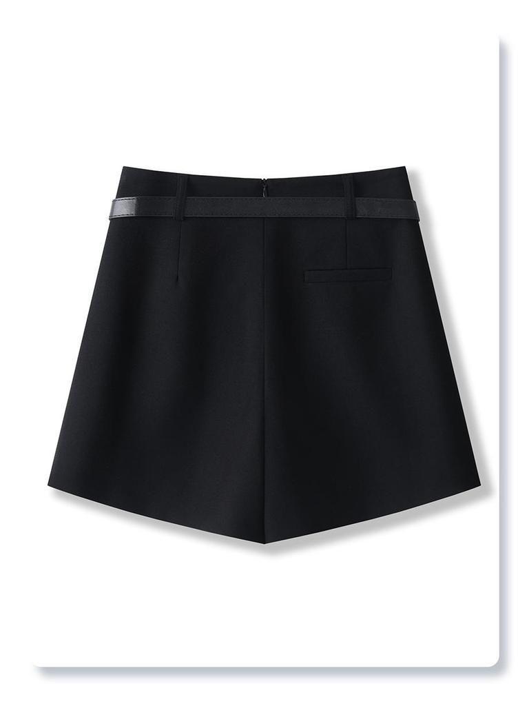 Gray High Waist A-line Midi Skirt: Women's Spring/Autumn 2025 Slimming Temperament Skirt