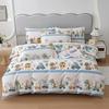 Cute Bear 100% Cotton Duvet Cover Cartoon Theme Bedding Set Kawaii Animal Comforter Cover Heart Print Bed Sets with 2 Pillowcase
