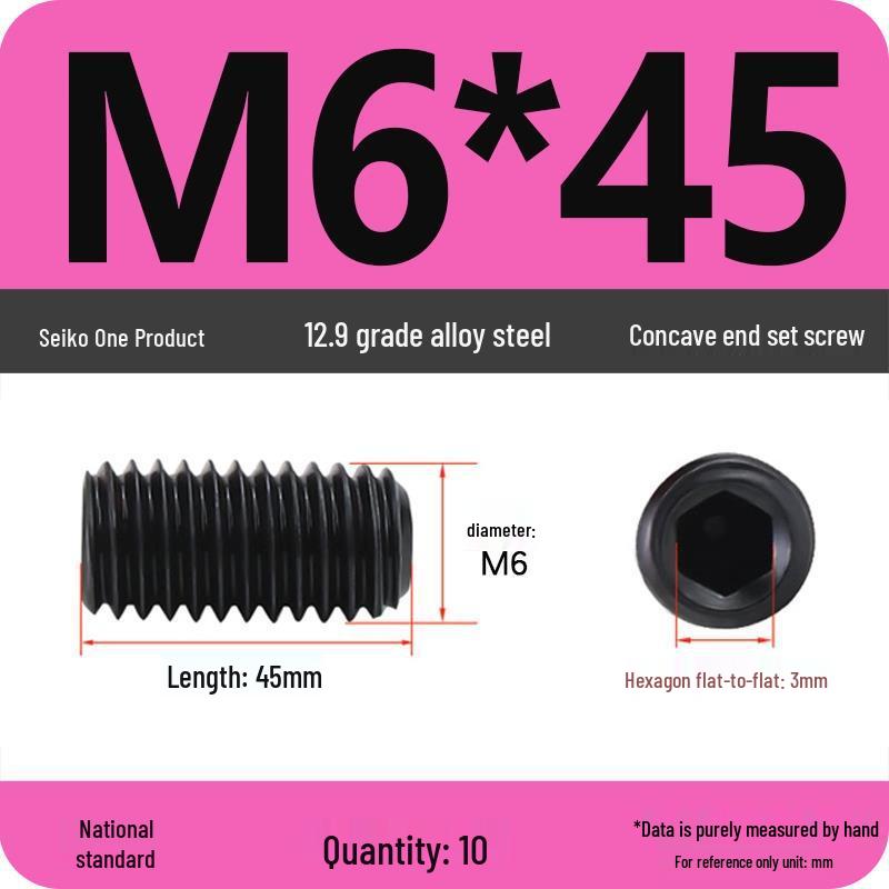 12.9 Grade Hex Socket Set Screw Grub Screw (M3-M12)