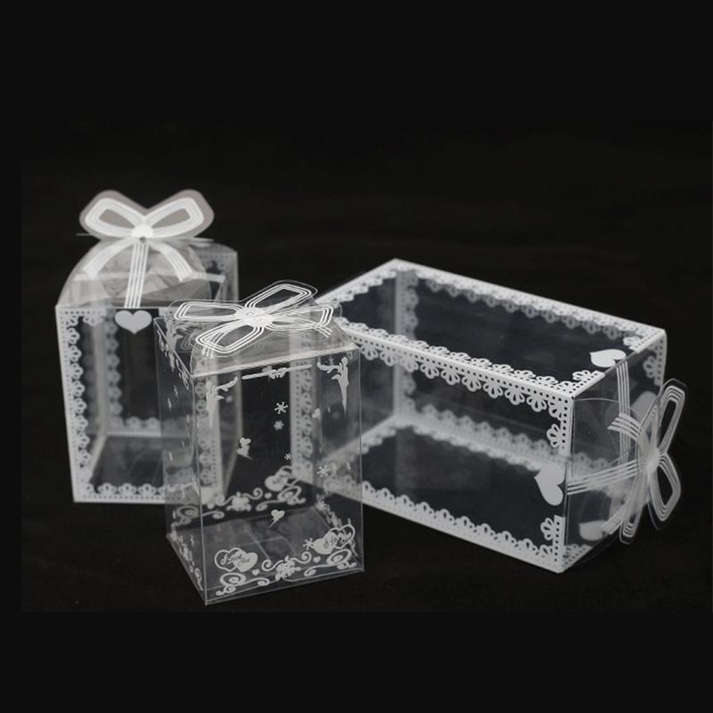 10-20 Stück Transparente Valentinstags-Geschenkbox Kuchenverpackung PVC-Box Geburtstag Hochzeit Schokolade Süßigkeiten Dragees Party Event Geschenkbox