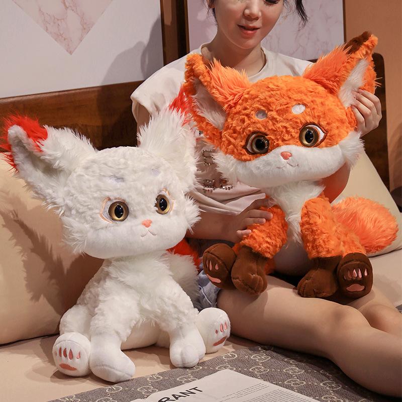 Winter Snow Fox Doll Plush Toy Little Fox Doll Cloth Doll Girl Sleeping Pillow Cloth Doll