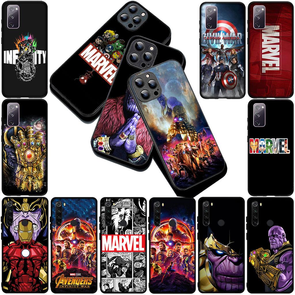 Phone Cover for Xiaomi Redmi Note 14 13 Pro Plus ProPlus 14C A4 13C Pro+ 5G Case Avengers Marvel Thanos Captain Iron Spider Man