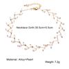 Böhmische Dame Perle mehrschichtige Blume Schleife Herz Halsband kurze ultrafeine Schlüsselbeinkette Halskette