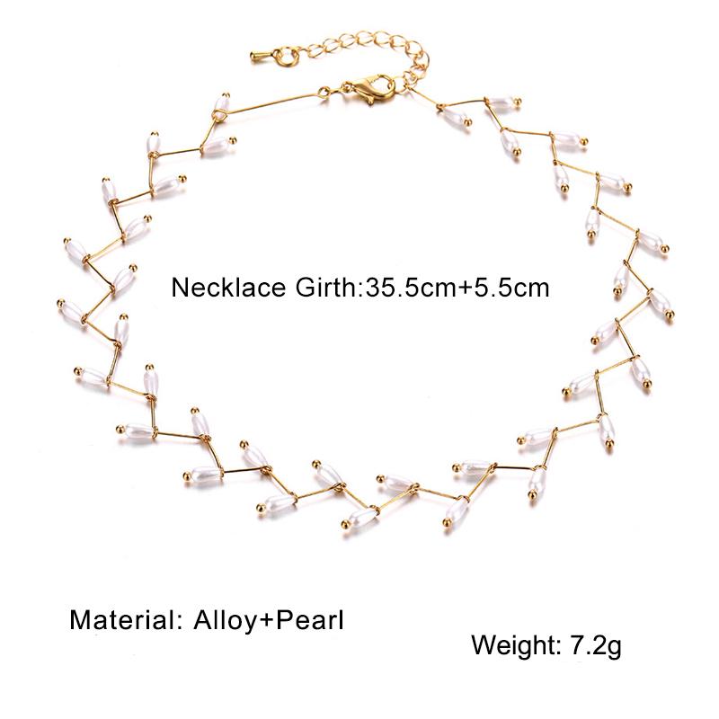 Böhmische Dame Perle mehrschichtige Blume Schleife Herz Halsband kurze ultrafeine Schlüsselbeinkette Halskette