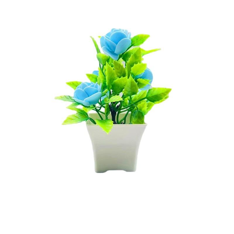 Artificial Potted Plants Artificial Flower Bonsai Artificial Green Plants Foam Roses 5 Foam Flower Ornaments