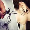 1Pc Fashion Halloween Scary Spider Shape Piercing Earring Ear Studs Jewelry