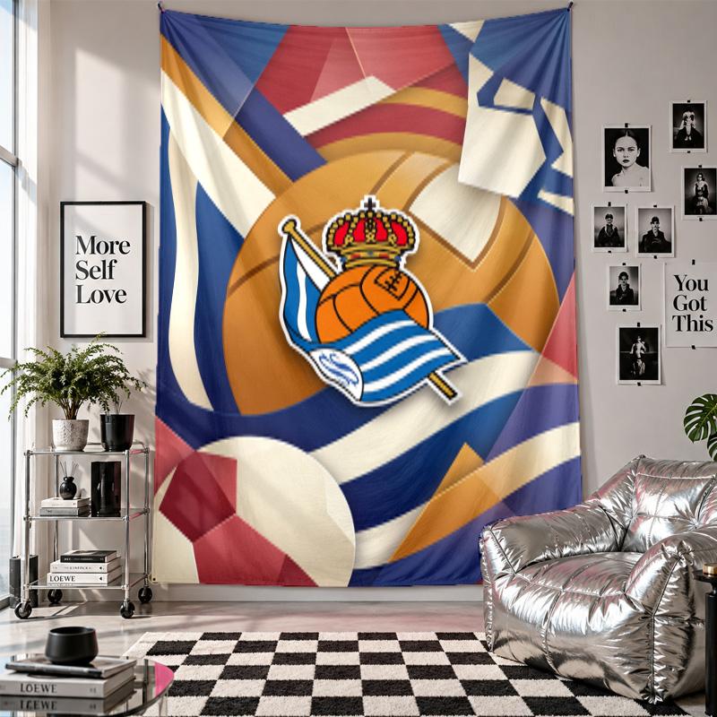 Real Sociedad FC Wall Tapestry Home Decor Wall Hanging Cloth for Bedroom Living Room Background