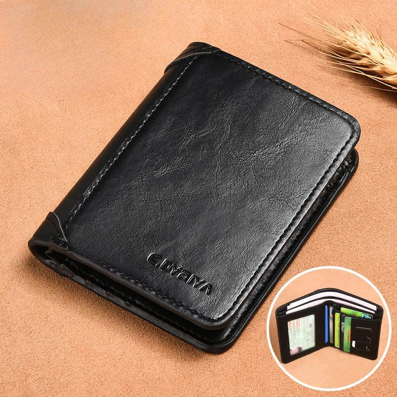 Luxury Designer Men's Wallet PU Leather Credit Card Holder Purse for Men Cardholder Wallets Male Handbag