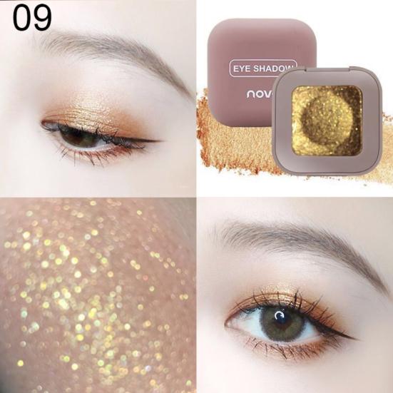 Enkel farge vanntett perleskimrende fingertupp øyenskygge Glitter Powder Makeup