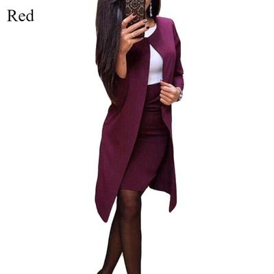 Hot Style Splicing Solid Color Professional Women's Skirt Suit Slim Women's Skirt Suit Summer Simple Suit