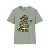 Firefighter Raccoon T-Shirt: Vintage Engraving, Fireman Animal Tee