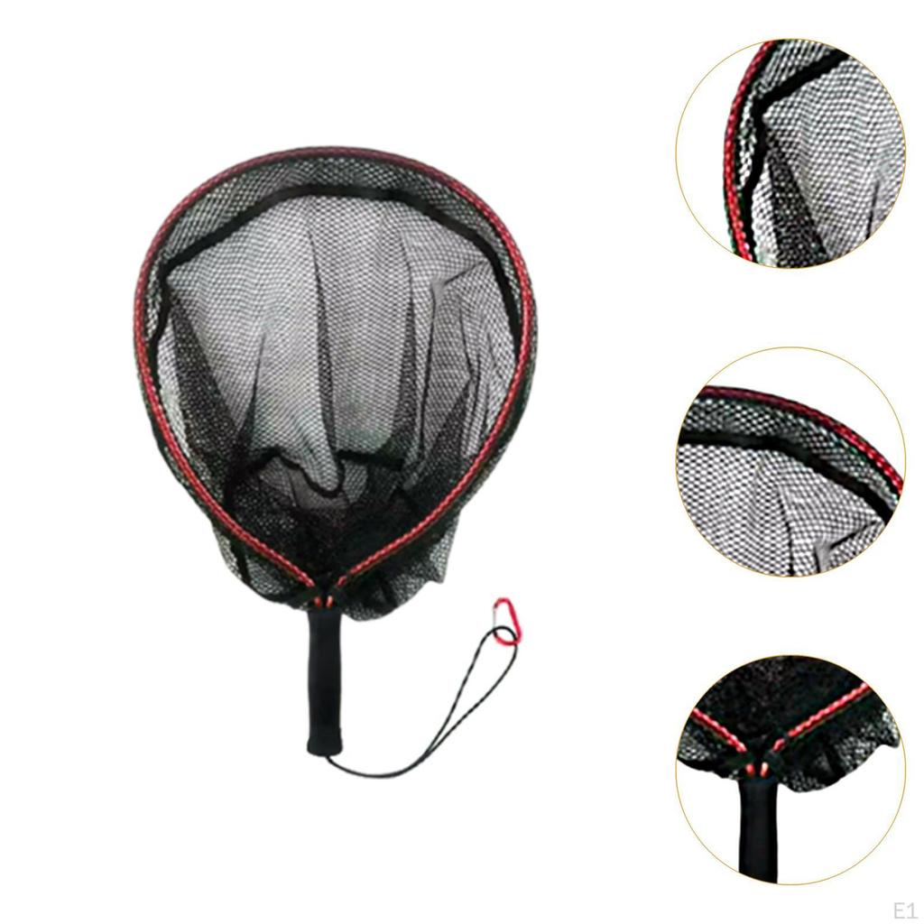 Fishing Landing Net Fish Catching with Lanyard for Sports Freshwater Saltwater