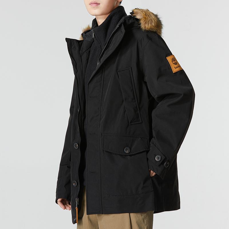 Timberland Scar Ridge 3 In 1 Parka Windproof Solid Color Long Sleeve Jacket Men Jacket Black A5XSD-001