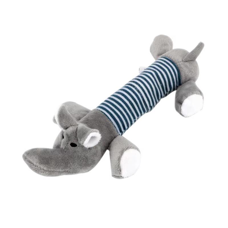 

Trending Hot Squeaky Plush Pet Toy Durable Long Teeth Grinding Elephant Pig Duck Toy Funny Squeaky Chew Supplies for Dogs Cats серый