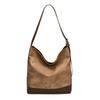 Large Capacity Casual New 2025 Summer Simple PU Texture Retro New Fashion Single Shoulder Tote Bag Women's Bag