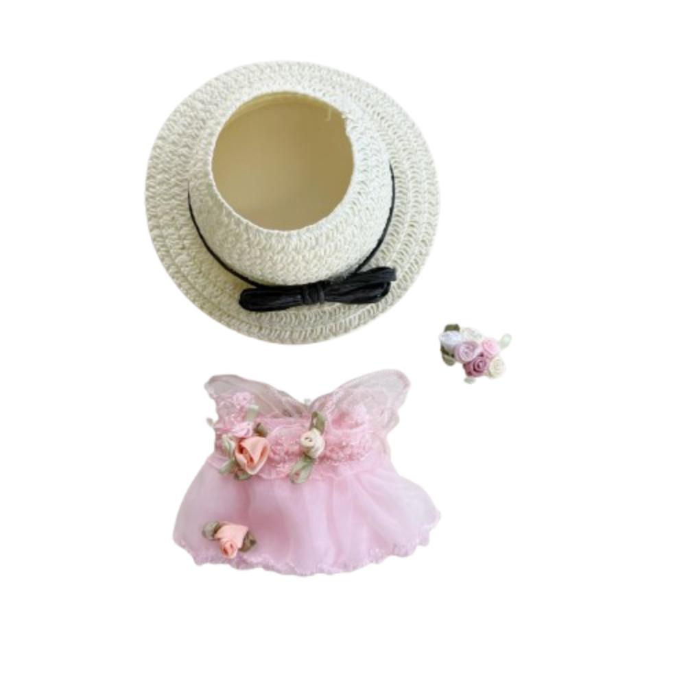 

1 set Doll s Clothes Sitting Party Labubu Doll Clothes Mini Cotton Doll s Clothes Kid Gift розовый