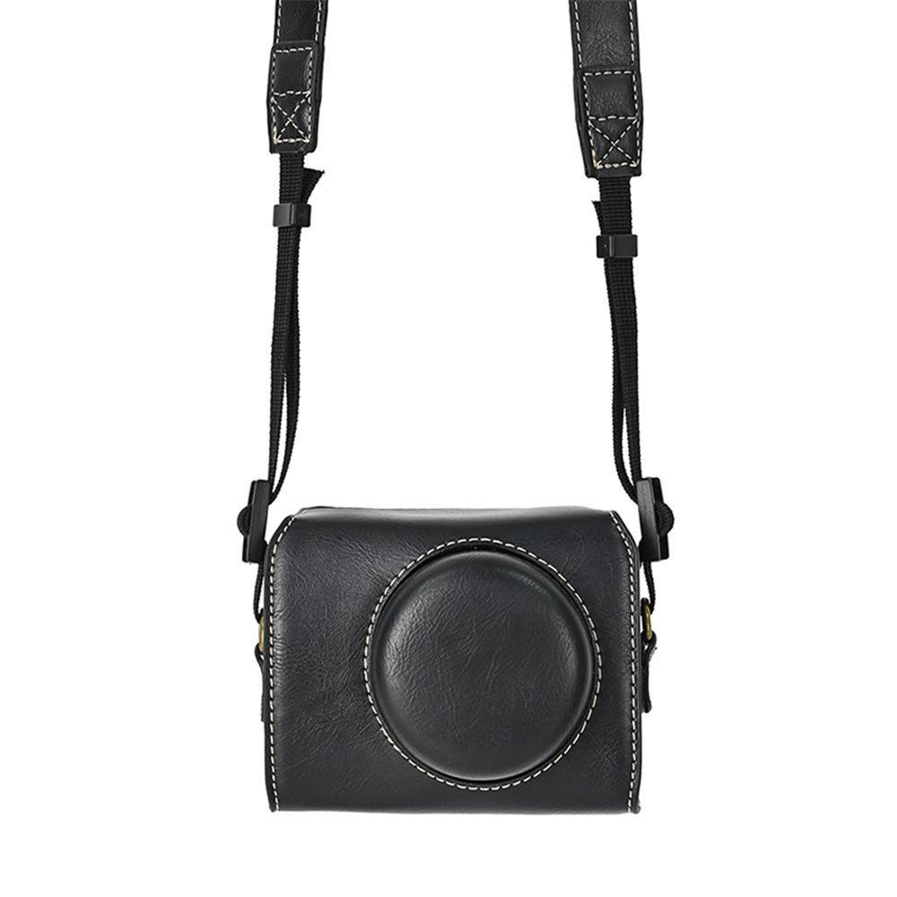 

ZV1F PU Leather Camera Bag Case For Sony ZV-1F ZV1F Full Body Cover With Strap