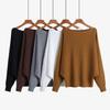 Autumn Winter Women's Plus Size One-Shoulder Cable Knit Batwing Sweater Pullover