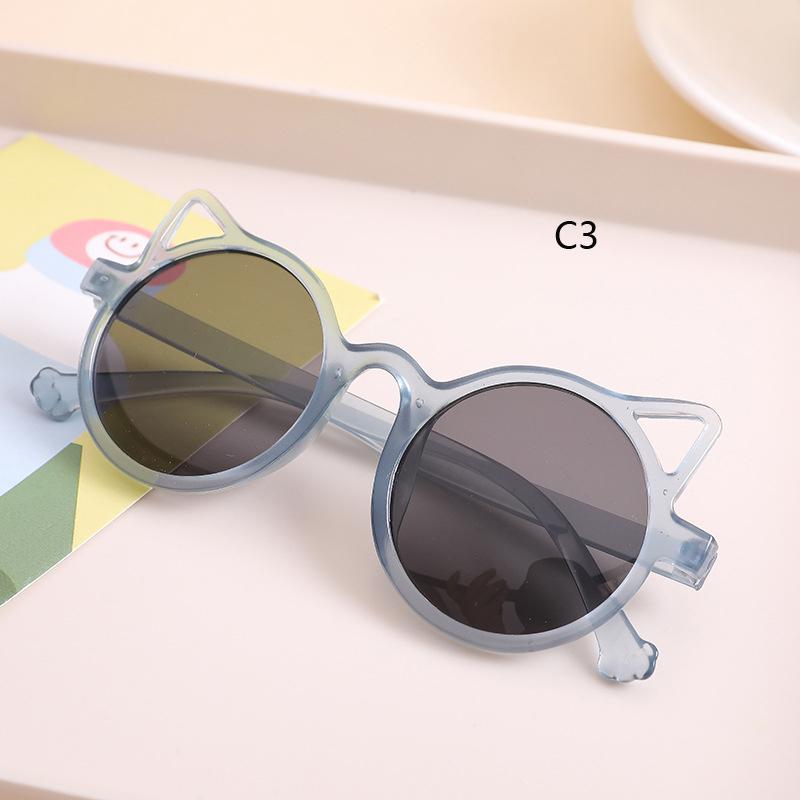 Cute Animal Girl Boy Cartoon Cat Ear Sunglasses Outdoor Sunscreen Children Cute Retro Sunglasses Classic Protective Kids
