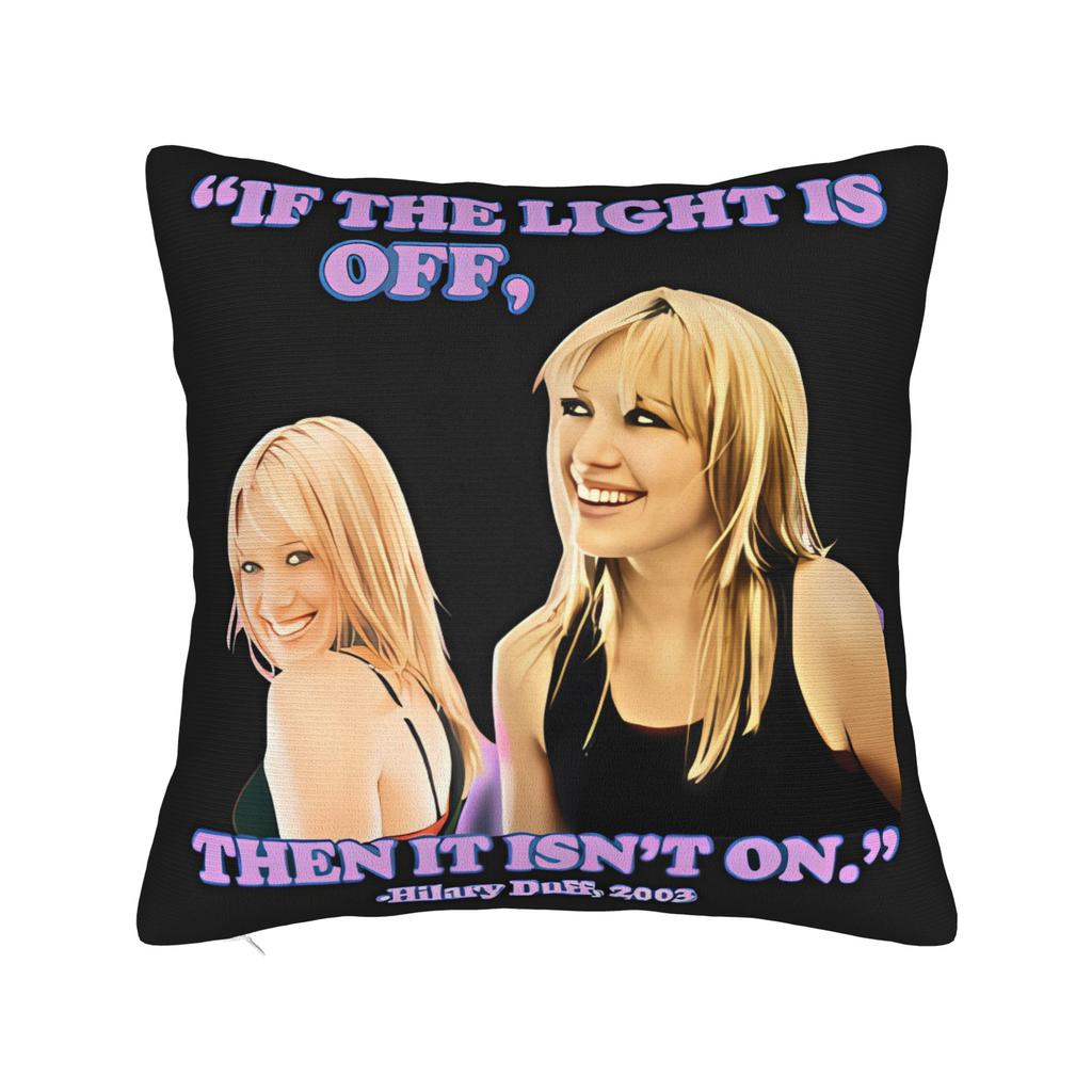 Hilary Duff Fan Merch Pillow Case Comfy Pillow Cover For Chair Sofa Home Decor Morden Pillowcases