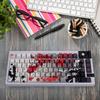 129 Key Raven Sakura Keycap Set Dye Sub Keycaps PBT Keycaps Therimal Sublimation Keycaps Anime Keycaps for Mechanical Keyboard