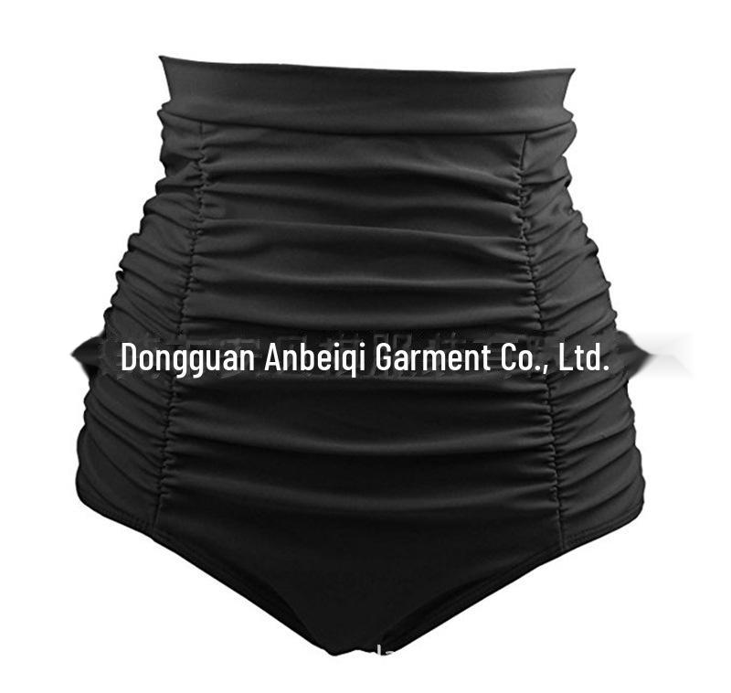 

Женские шорты для плавания с высокой эластичной складкой — консервативный дизайн с высокой талией и треугольными чашечками 2XL