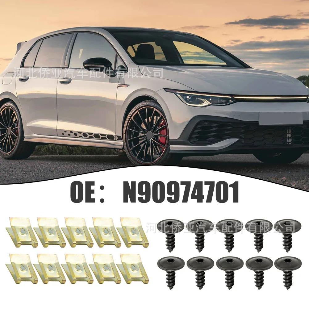 Car Interior Modification Accessories 11 Pcs Automotive U Clips – Metal Screw Fasteners for Fender Bumper Protection,