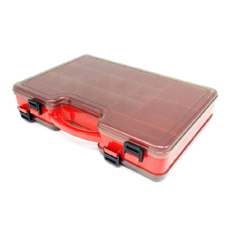Double Sided Fishing Tackle Box Plastic Fishing Lures Baits Box Easy to Use