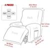 1 Seater Jacquard Recliner Sofa Cover Elastic Split Armchair Cover for Living Room Couch Protector with Storage Pocket